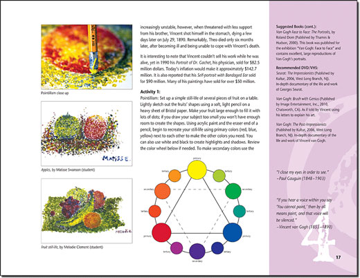 Drawing on History Art Curriculum - Pointillism - Color Theory - Homeschool High School Art Projects