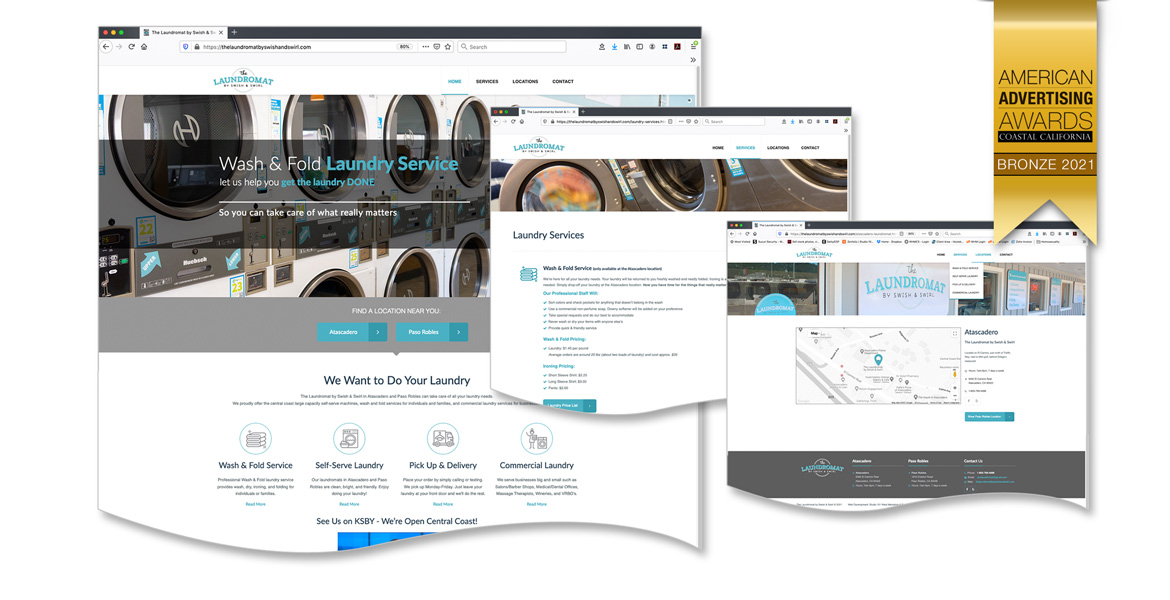 The Laundromat Website Design - Essential Workers Website Designer - SEO Specialists - html5 web designer - American Advertising Award Winner - Studio 101 West Marketing and Design