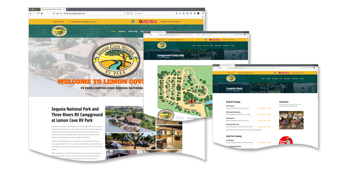 Campground website Designer - Consumer Website Development - Reservation website Design - Studio 101 West Marketing & Design